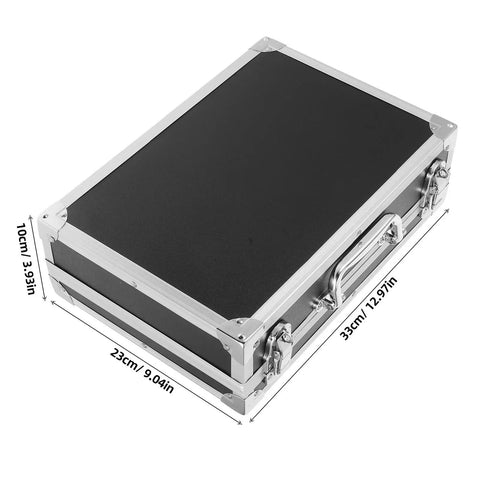 Grab And Go Portable Aluminum Tool Box With Latch System Ultra Lightweight Weather Resistant Hard Case 13 By 9 Inch