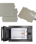 Two Pack Microwave Waveguide Covers Replacement Universal Mica Sheets Heat Resistant Insulation shown with microwave