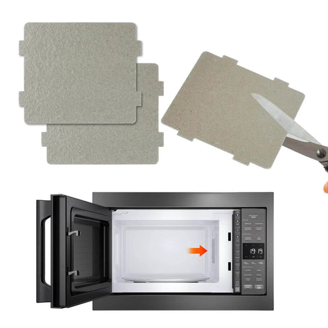 Two Pack Microwave Waveguide Covers Replacement Universal Mica Sheets Heat Resistant Insulation shown with microwave