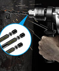 Go-To 11-Piece Carbide Masonry Drill Bit Set With Quick Change One Quarter Inch Hex Shank drilling metal surface