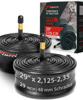 Pack Of 2 29 Inch Bike Inner Tubes Fits 29 X 2.125/2.2/2.3/2.35 Tires, 48mm Schrader Valve AV Car Type, Butyl Construction