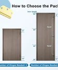 How to choose the pack for Heavy Duty 3.5 Inch Brass Door Hinges With Brushed Golden Finish And Set Of Three Solid Interior Exterior Hardware Pieces.