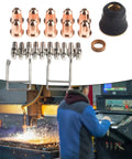 Top Pick Plasma Cutter Consumables Kit With Extra Electrodes Nozzles And Swirl Rings For S30 S35 Cut45 Machines Spring guide and tips