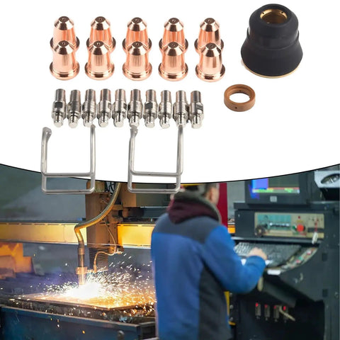 Top Pick Plasma Cutter Consumables Kit With Extra Electrodes Nozzles And Swirl Rings For S30 S35 Cut45 Machines Spring guide and tips