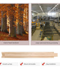 Premium Quality Undermount Drawer Slides Solid Beech Wood Center Mount Track 17 Inch with beech wood processing images.