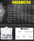 Drop Shot Brass Bullet Sinker Weights With Swivel For Freshwater And Saltwater Fishin Removable Casting Sinker Weights chart