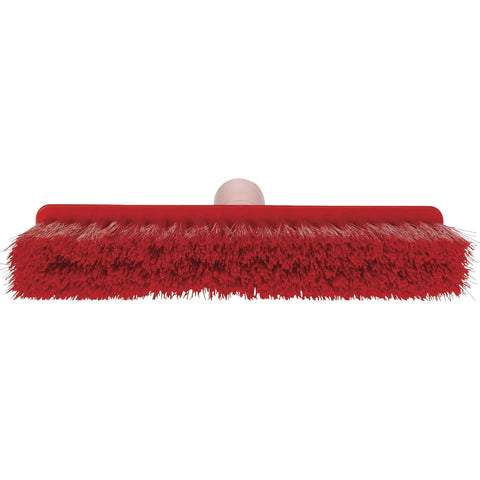 Fine Sweep Floor Broom Head With Polypropylene Core And Soft Bristles Slides Into Tight Corners And Knocks Out Dust Like A Champ For Crews Cleaning Factory Floors Or Storefronts In Red