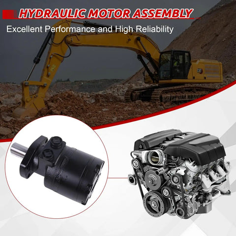 Drop-In Hydraulic Motor Assembly Replacement For White Drive Systems High Torque 660-4-0010-9 660400109 BMER-2-475-MS-G2-R-B BMER2475MSG2RB RE013948 RE013915 on excavator