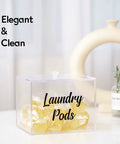 Premium Acrylic Laundry Pods Container With Lid Clear Pod Holder For Tide Pods And Detergent Capsules Storage Dispenser Jar