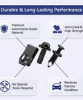 35 Piece Universal Engine Under Cover Fastener Kit With Push Retainers And Rivet Clips For Front And Rear Splash Shield Bumper Fender Liner U Nuts For Most Vehicles, black clips