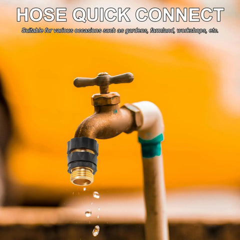 Top Rated 4Pcs Heavy Duty Garden Hose Quick Disconnect Coupler Set For Easy Repair And Fast Connector Hookups On Any Standard Pipe on brass tap