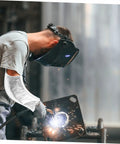 Badass Flame Resistant Heat Shield Arm Sleeves For Mechanics Tough As Nails Flexible Aluminum Foil used during welding for arm protection.