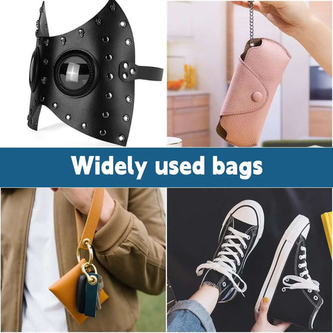 Collage of various bags and shoes with 'Widely used bags' text