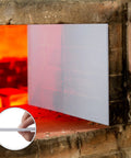 Qilery 8-pc high-temperature gasket paper sheet, white, 1/4 in thick for stoves and kilns (front view)