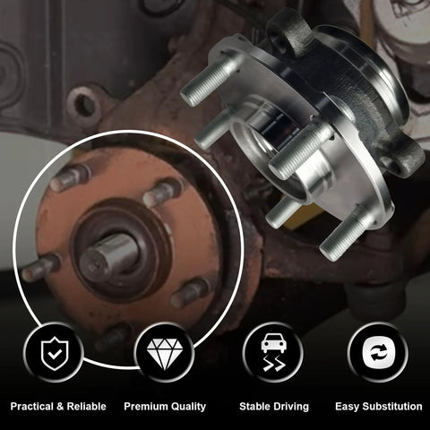 Beefed-Up Front Wheel Hub And Bearing Assembly Set With ABS For 2008 2013 Rogue 2014 2015 Rogue Select And 2008 2012 Sentra