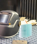 100 Pack Premium Glass Welding Helmet Lenses With Crystal Clear View For Cutting And Grinding Provide Superior Eye Protection And Lightweight Comfort For Serious Pros Who Need Reliable Safety Gear Everyday next to a welding helmet.