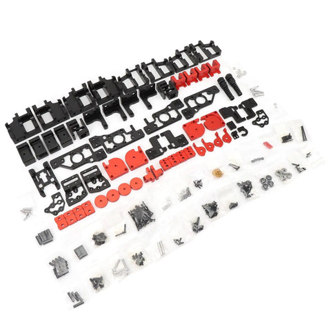 Premium 3D Printer Frame Kit Upgrade With Heavy Duty Aluminum Pins And Quick Adjust Z Axis Tensioner For 2.4 R2 Printers parts layout on table.