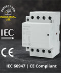 8 Pole Contactor Bundle With Dual 4 Pole NO AC Contactors 120V Coil Heavy Duty 50 Amp IEC 400V Rating Motor 40A Lighting