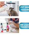 Pet oral feeding and ink liquid transfer using Three Pack 20Ml Syringes For Liquid Dosing And Oral Use With Caps Ideal For Scientific Labs