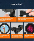 Steps for using Red Dot Finder Scope For Astronomical Telescopes Reflex Viewfinder Compatible With Celestron and Meade