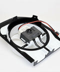 Condenser Fan Motor Shroud Assembly Replacement For Refrigerators WR17X24348 Replaces WR17X21162 WR17X29373, includes fan.