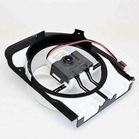 Condenser Fan Motor Shroud Assembly Replacement For Refrigerators WR17X24348 Replaces WR17X21162 WR17X29373, includes fan.