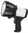 Ultra Bright 120000 Lumen LED Spotlight With 10000mAh Rechargeable Battery, 30 Hour Run Time, IP65 Waterproof Design - side view