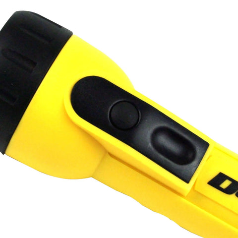 Yellow head of Heavy Duty Worklight Flashlight With Batteries Included For Home, Garage, And Jobsite Use 20 Lumens