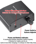 All In One Studio Mic Preamplifier And Power Amplifier For Home Recording Karaoke Podcast And Voice Over With High Sensitivity Boost Automatic Level Control Pro Sound Aluminum Alloy Shell Compact And Quiet, showing 3.5mm interface and volume knob