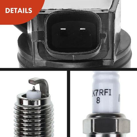 Details of Set of 4 Ignition Coil Packs 2 Pin and Iridium Spark Plugs for Hyundai Elantra 2012 to 2016 1.8L and 2.0L