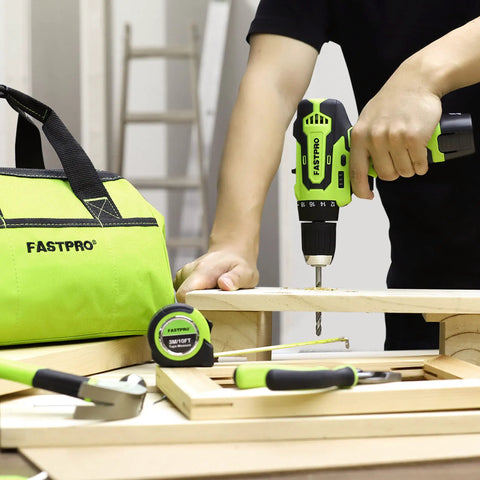 12V Cordless Drill Set With 175 Piece Home DIY Tool Kit And 12 Inch Storage Bag, Lightweight Battery Powered Drill Driver For Quick, Easy Home Repairs And Maintenance
