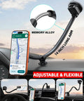 MagSafe Car Phone Mount With 14 Inch Gooseneck Long Arm Extension Industrial Strength Suction Cup Universal Windshield Dashboard Holder
