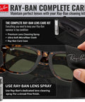 Square Shape Non Polarized Sunglasses With G15 Green Lens For Men And Women Includes Official Eyewear Kit, shown with cleaning kit
