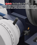 3 Jaw Chuck Indexing Head For Milling Machines 6 Inch 8 Inch And 10 Inch CNC Rotary Spindle showing quick indexing switch