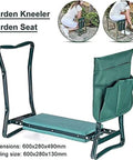 Heavy Duty Garden Kneeler And Seat With Handy Tool Bag Foldable Portable Kneeling Stool with steel frame and foam cushion
