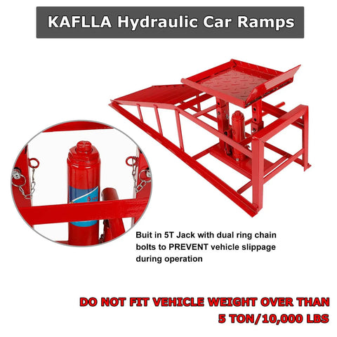 Heavy Duty 10,000 Lb Car Ramps Two Pack Portable Adjustable Lift Ramps Perfect For Quick Oil Changes Ideal For SUVs And Light-Duty Trucks Slip-Resistant Safety Design Lift Height From 9.8 To 15 Inches