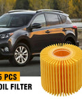 5Pcs Oil Filter Kit 04152-YZZA1 Replacement For Toyota Avalon Camry RAV4 Sienna ES300h ES350 IS200t RX350 RX450h And Lexus Models