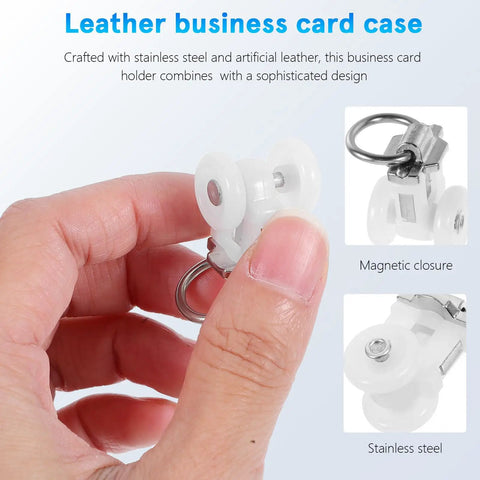 30 Piece Heavy Duty Curtain Track Roller Hooks Featuring Double Alloy Wheels And Slide Like Butter Smooth Pulleys For Zero Hassle Installation and serious room glow up. Close up of roller hook with magnetic closure.