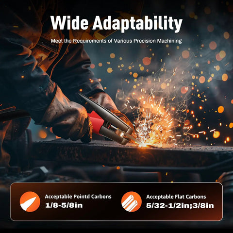 Worker using Beefy 1000 Amp Carbon Arc Gouging Torch With 7 Foot Cable High Current Air Arc Tool for cutting metal