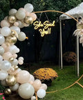 She Said Yes Neon Sign Large 23x16 Inch Warm White LED Flex Neon Light for wedding proposal in garden with balloons