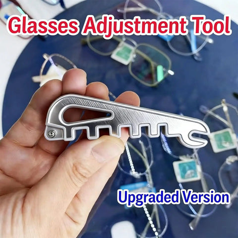 Eyeglasses Repair Tool Kit For Bent Frames And Misaligned Nose Pads, Do It Yourself Fix, durable metal adjustment tool on hand