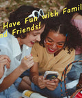 Friends enjoying Hands On Solder Kit With Five Retro Game Classics For Electronics Practice And Learning Handheld Size In Clear Acrylic Case Easy To Build And Play Great Gift For Family And Friends