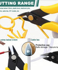3D print deburring tool set with 11 blades, 5 needle files and 1 micro wire cutter; yellow-handled tools