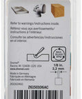 Back packaging of Engraving Bit For Rotary Tools, showing details for wood, plastic, metal use, and size 1/8 in shank.