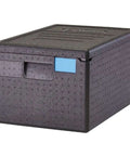 GoBox Top Loader Food Pan Carrier For Hot And Cold Meals Black keeps hot within 10 degrees and cold within 20 degrees for up to 4 hours