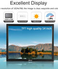 14 Inch Portable All In One Security Monitor With 1024x768 LCD showing high-quality landscape display features.