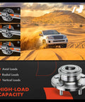 Two Rear Wheel Bearing And Hub Assembly Set With ABS Ring For Hyundai Santa Fe 2001-2006 FWD Only Direct Fit