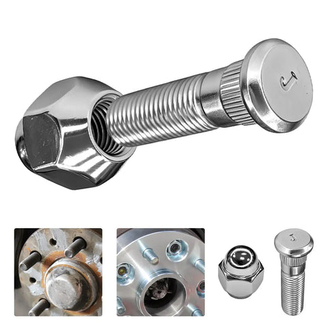 Heavy Duty 8 Piece M12x1.25 Wheel Studs And Lug Nuts Set Chrome Finish For Subaru Crosstrek WRX BRZ Forester Outback Legacy Ascent And Scion Fr-S OEM Replacement Kit That Will Make Your Rides Look Fire Up, chrome wheel stud and lug nut