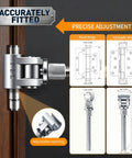 New Gen Pro Grade Door Hinge Adjustment Tool For Sagging, Sticking, And Misaligned Doors showing steel construction and measurements