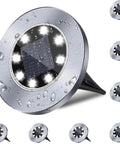 Bright Four Point Six Inch Solar Ground Lights With 8 LEDs Waterproof Outdoor In Ground Landscape Pathway Lights for Yard